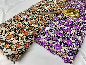*Vendita*Abito/tessuto artigianale in policotone floreale ricamato liscio paillettes liscio paillettes - Foto 1 di 12