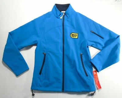 Chaqueta BEST BUY Para Mujer PEQUEÑA Cremallera Completa Azul Aqua Track Logo Bordado Nuevo con Etiquetas Foto 1 de 4