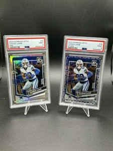 2023 Donruss Optic Ceedee Lamb PSA 9 Lot Fire Emoji Stars Cowboys - Picture 1 of 2