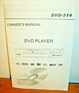 SALE: Coby DVD-514 DVD Player Owner's Manual with Operating Instructions - Bild 1 von 2