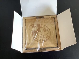 Walt Disney World Passholder Wooden Coaster Set Of 4 Minnie Mouse Collectible - Picture 1 of 7
