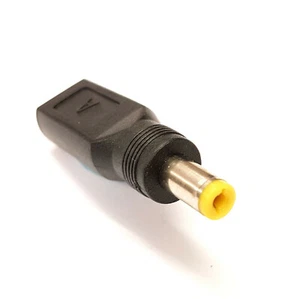 CONVERTIDOR ADAPTADOR DE CC REDONDO USB tipo C a 5,5 mm x 2,1 mm - Imagen 1 de 5