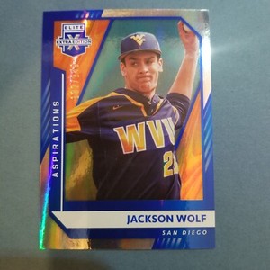 2021 Elite Aspirations /249 #129 JACKSON WOLF West Virginia Mountaineers PADRES