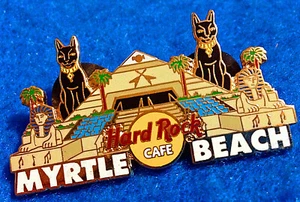 PIN MYRTLE BEACH PIRÁMIDE EGIPCIA FACHADA ESFINGE NEGRO BASTET GATOS Hard Rock Café - Imagen 1 de 2