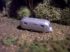 Z scale Large Airstream camping trailer model train detail Z Gauge *FINISHED* - Picture 1 of 2