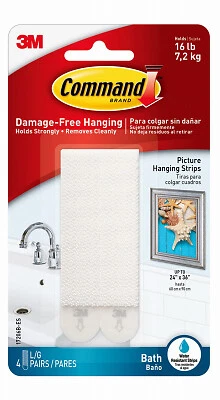 Command 17206B-ES Large Bathroom Picture Hanging Strips, 4-Pk. - Quantity 6 - Image 1 of 2
