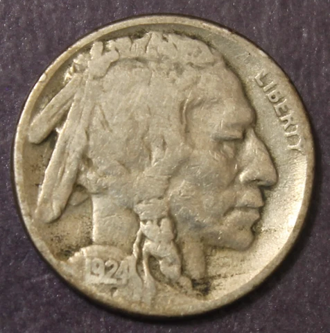 1924 S Buffalo Nickel VG......................Lot 174 Cover