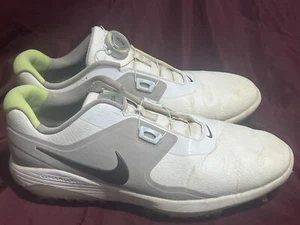 Nike BOA Golf Shoes White Men’s Size 8.5 NEED CLEANING - Picture 1 of 4