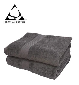 LOTE DE TRABAJO 6 x SÁBANAS DE BAÑO TOALLAS GRIS 100% ALGODÓN EGIPCIO LUJO SUPER SUAVES 550GSM - Imagen 1 de 1