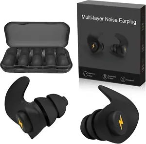 Ear Plugs for Sleeping Noise Cancelling Earplugs 45Db Noise Reduction Silicone C - Picture 1 of 9