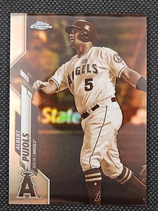 2020 Topps Chrome Albert Pujols Sepia Refractor Card #127 Angels - Cardinals - Picture 1 of 2