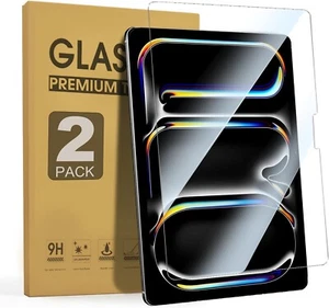 (2 Pack) Premium Tempered Glass Screen Protector For New iPad Pro 13" 2024 (M4) - Picture 1 of 7