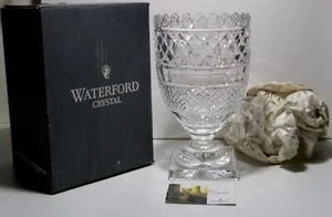 *RARE* House Waterford Crystal MASTER CUTTER Square Footed Vase 10 1/2" IRELAND - Picture 1 of 13