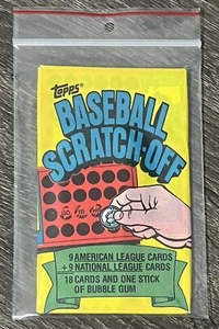 1981 Topps Scratch-Off Baseball Cards ⚾ Unopened Wax Pack ⚾ FREE SHIPPING ⚾ - Picture 1 of 2