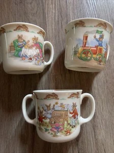 Vintage Royal Doulton Bunnykins Cups - 1930’s era - Set of 3 - Picture 1 of 10