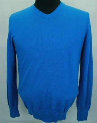 GALVIN GREEN MEN'S BLUE TENNIS/GOLFING V-NECK SWEATER LONG SLEEVE WOOL L VGC! - Изображение 1 из 4