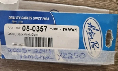 Motion Pro 05-0357 Yamaha Clutch Cable For A Yamaha YZ250 2005-2014 NOS Blk New - Image 1 of 3