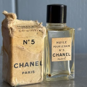 Rare Vintage Chanel No 5 Huile Pour Le Bain Empty Early Example - Picture 1 of 8