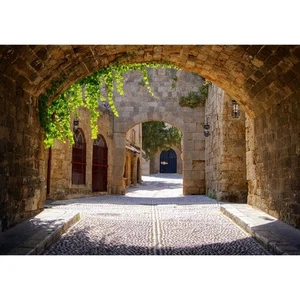 Fotomural-TEJIDO-TÚNEL CASTILLO-(C13025)-papel pintado-a medida-piedra arco calle pueblo XXL - Imagen 1 de 5