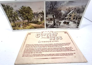 Vitage Collection of 4 Currier & Ives "American Homestead" 5" x 7" Edition Cards - Picture 1 of 6
