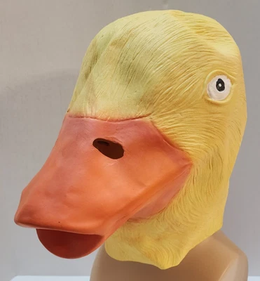 Máscara de látex de pájaro amarillo de goma espíritu disfraz de Halloween nuevo sin etiquetas Foto 1 de 4