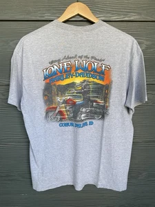 Camiseta De Colección Harley Davidson The Lone Rider Wolf Coeur d’Alene Idaho Gris XL - Imagen 1 de 9