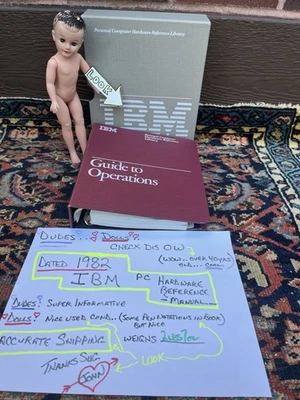 Винтаж 1982 IBM персональный компьютер оборудование справочник руководство редкая книга в коробке - Изображение 1 из 4