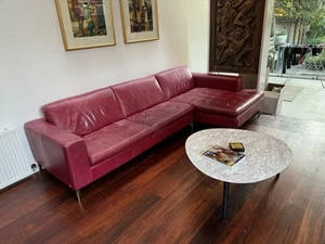 Natuzzi Leather Chaise Lounge Italian Import - Picture 1 of 5