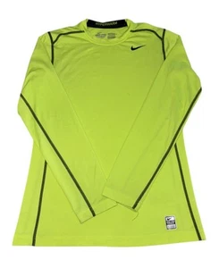 Nike Pro Combat Hyperwarm Compression Shirt Men’s Small Fitted Dri-Fit Yellow - Picture 1 of 10