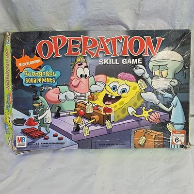2007 SpongeBob Squarepants Edition OPERATION Skill Game by MB In-Complete Works  - Image 1 of 4
