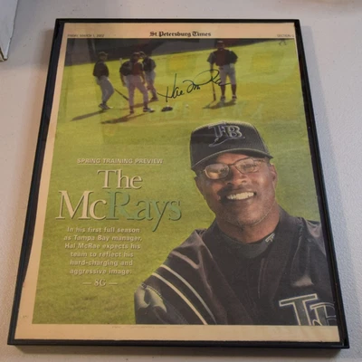Газетная статья с автографом Хэла Макрея — Tampa Bay Rays - Изображение 1 из 3
