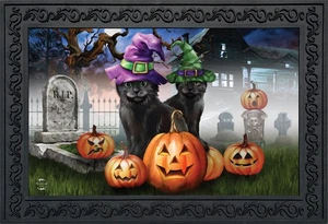 Briarwood Lane grooky Kätzchen Halloween Fußmatte - Bild 1 von 4