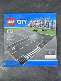 LEGO CITY: T-Junction & Curved Road Plates (7281)-Brand New In Factory Sealed