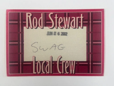 Rod Stewart Local Crew Pass Original Manchester Evening News Arena June 2002 - Image 1 of 4