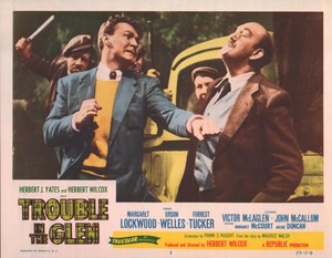 TROUBLE IN THE GLEN - FORREST TUCKER / ARCHIE DUNCAN - ORIGINAL USA LOBBY CARD