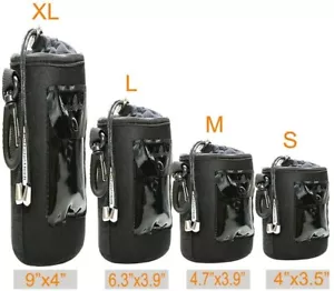 4 Pieces DSLR camera Drawstring Neoprene Lens Pouch Bag Set Bundle( S M L XL) - Picture 1 of 5