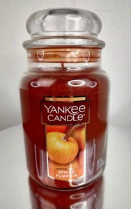 Yankee Candle 2021 22oz w/lid Spice Pumpkin Single Wick Candle NEW Rare - Picture 1 of 6