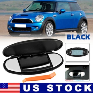 1X Sun Visor Vanity Mirror Cover Makeup Black For BMW mini R55 R56 R60 2007-2014 - Picture 1 of 8
