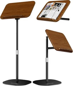 2 in 1 Dual-use Floor Book Stand Desktop Book Stand Height Adjustable for Laptop - Picture 1 of 9