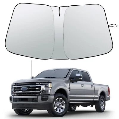 Para 2017-2024 Ford Super Duty F250 Cabine Pára-brisa Sun Shade UV Heat Block Cover - Imagem 1 de 4