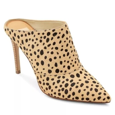 Mules Dolce Vita Cinda de tacón alto para mujer pelo de becerro leopardo talla 10 (precio de venta sugerido por el fabricante 198 USD) Foto 1 de 4