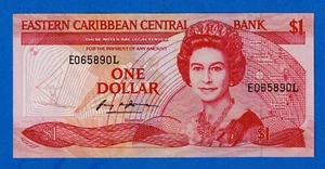 St Lucia - East Caribbean States $1 1988-89 ND P-21l QE II aUNC/UNC E065890L - Picture 1 of 4