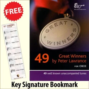 Great Winners Oboe Music Book plus Key Signature Bookmark - Picture 1 of 6