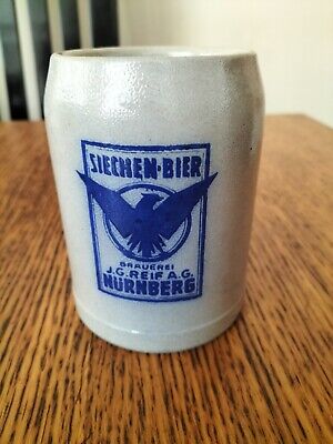 Siechen Bier Nuremberg Brewery Reif Beer Mug Tankards Jug Stoneware C1910 • 21.57£