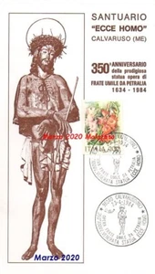 CALVARUSO MESSINA CAPPUCCINI 1984 FRATE UMILE DA PETRALIA SANTUARIO “ECCE HOMO”  - Foto 1 di 2