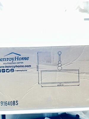 KENROY HOME 91640BS MARGOT 3-LIGHT PENDANT WITH FABRIC SHADE BRUSHED STEEL - Image 1 of 2