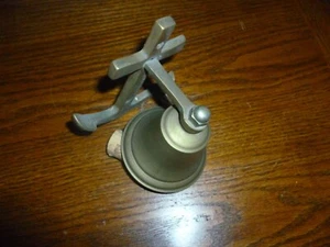 Vintage Nautical Brass Bronze Bell With Anchor Wall Mount - Picture 1 of 7