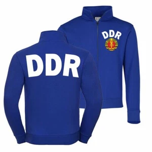 Herren Trainingsjacke DDR Nationalmannschaft Ostdeutschland Jacke royalblau - Bild 1 von 4