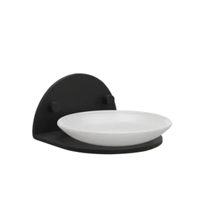 Banyetti Milan Noir Soap Dish Holder - Matt Black - Picture 1 of 1