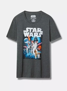 Camisa Torrid Star Wars Gris Calce Relajado Nueva Con Etiquetas Nueva 3X - Imagen 1 de 4